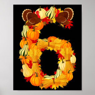 Rolig 6 7 Sex Sju Meme Par Thanksgiving Turkiet Poster