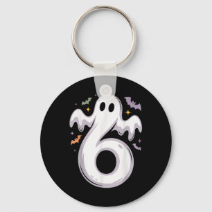 Rolig 6 Ghost Meme Halloween-kostym Matchande Desi Nyckelring