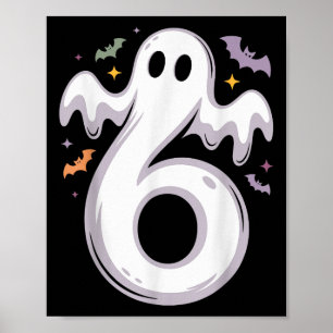Rolig 6 Ghost Meme Halloween-kostym Matchande Desi Poster