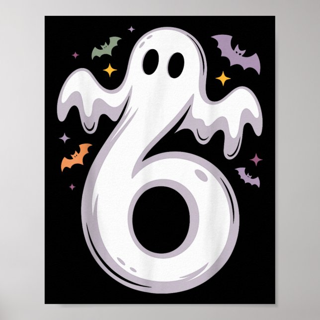 Rolig 6 Ghost Meme Halloween-kostym Matchande Desi Poster (Framsidan)