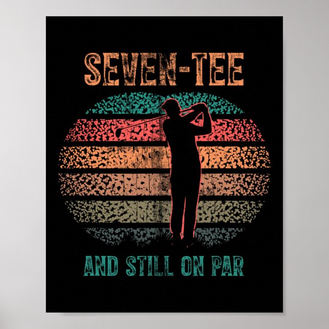 Rolig 70-årsdag Golf Puns Golfande 70-åring G Poster (Framsidan)