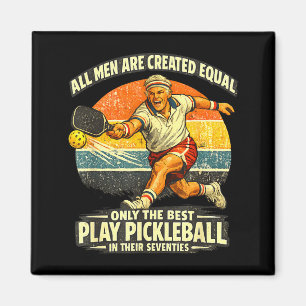 Rolig 70-årsdag pickleball-spelare 70 år gammal magnet