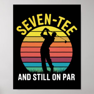 Rolig 70-årspresent golfskämt golfande 70-åring G Poster