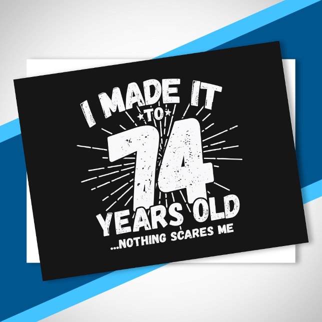 Rolig 74-årsdags Citat Sarksatisk 74-åring Vykort (Skapare uppladdad)