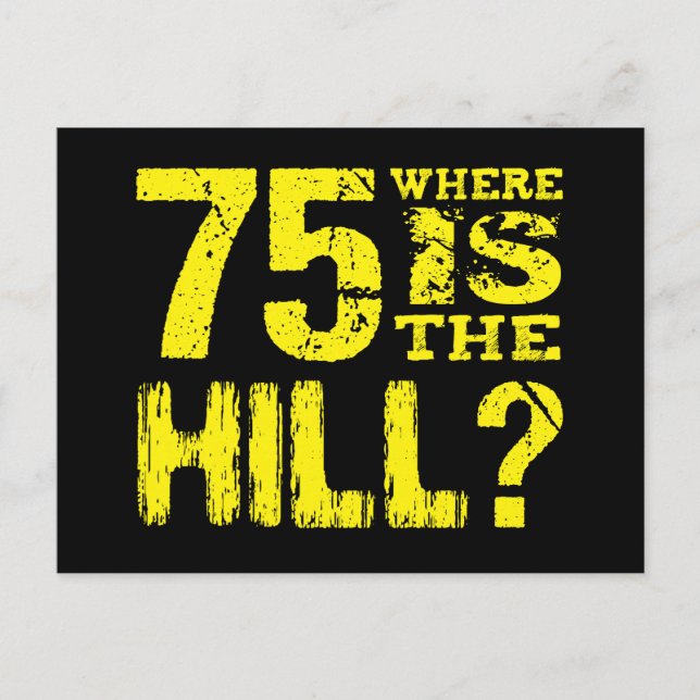 Rolig 75-årsdag Spara datum V01G Meddelande Vykort (Framsida)