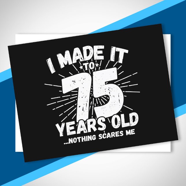 Rolig 75-årsfirande Citat Sarcastic 75-åring Vykort (Skapare uppladdad)