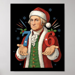 Rolig 7-6 6-7 George Washington Santa 67 Meme Jul Poster