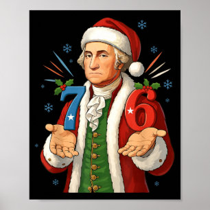 Rolig 7-6 6-7 George Washington Tomte 67 Meme Jul Poster