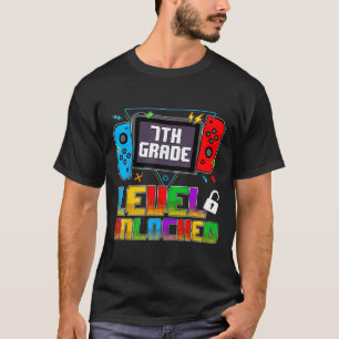 Rolig 7:e klass nivå upplåst gamers tillbaka till t shirt