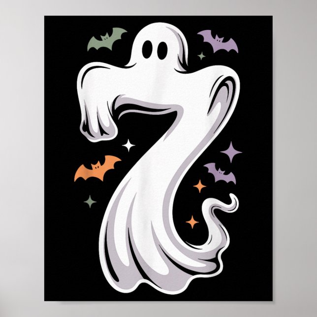 Rolig 7 Ghost Meme Halloween-kostym Matchande Desi Poster (Framsidan)
