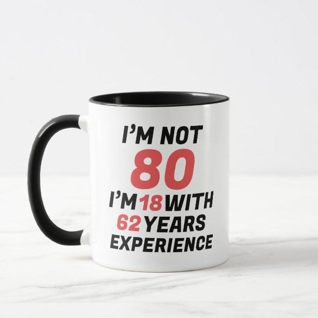 Rolig 80-årsdagskopp mugg (Vänster)