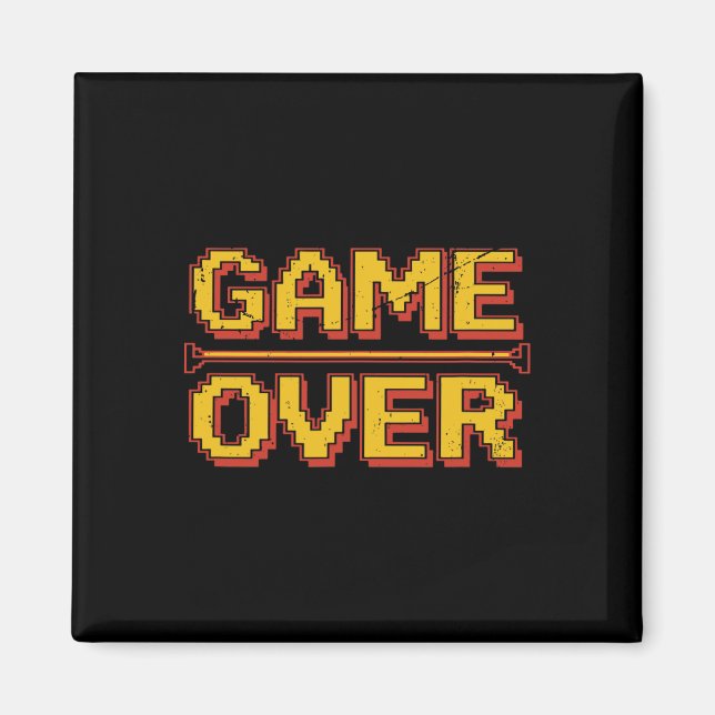 Rolig 80-tals Arkad Retro Nostalgi Gamer TV-spel  Magnet (Framsidan)