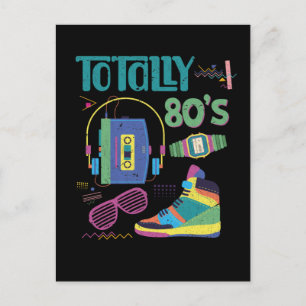 Rolig 80-talsmusik Old School 1980-tals Party Vykort