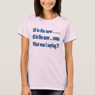 Rolig 80th födelsedaggåva - vad var jag ordstäv tee shirt