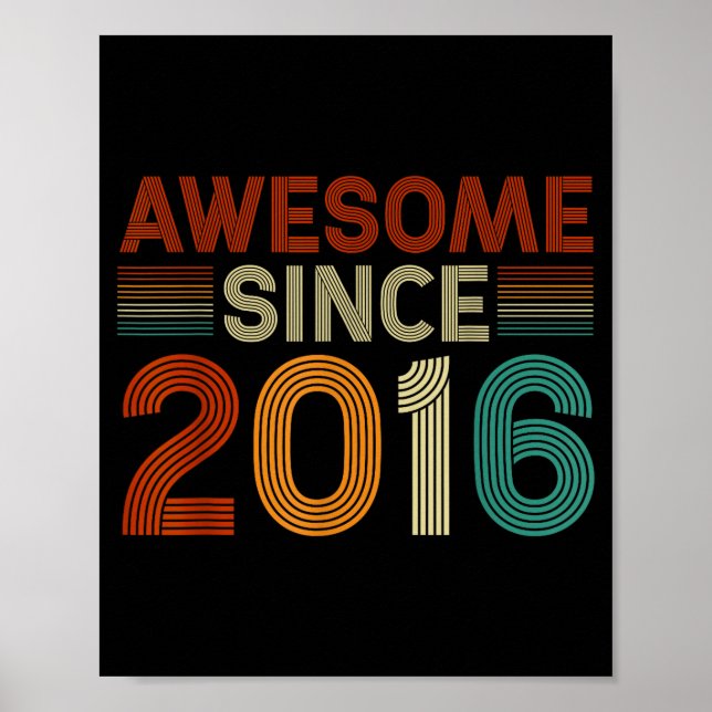Rolig 9 Årig Super Sedan 2016 Födelsedag Son B Poster (Framsidan)