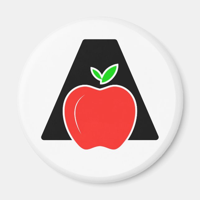 Rolig A För Äpple  Magnet (Framsidan)