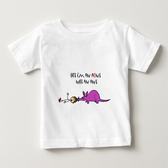 Rolig Aardvark som äter myratecknaden för moster T-shirt (Framsida)