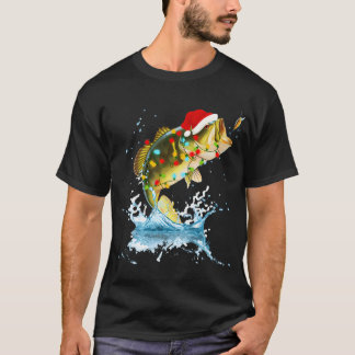 "Rolig abborrefiske Santa hatt jul pyjamas Fiskare T Shirt