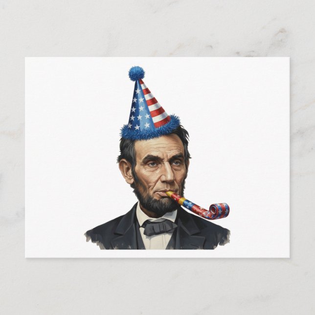 Rolig Abraham Lincoln-festfirande  Vykort (Framsida)