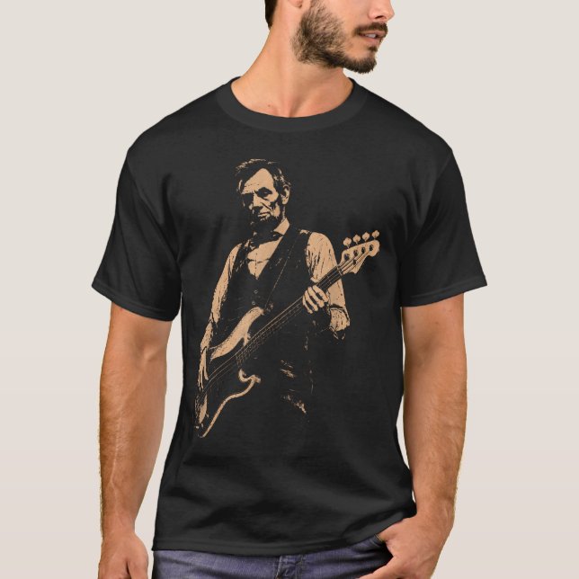Rolig Abraham Lincoln spelar elbas Abe T Shirt (Framsida)