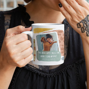 Rolig Abstrakt Foto på Hundmamma Kaffemugg