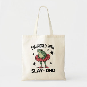 Rolig ADHD Groda Neurodivergent Meme Y2K Frogcore Tygkasse