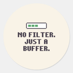 Rolig ADHD Inget Filter Buffert Klistermärke