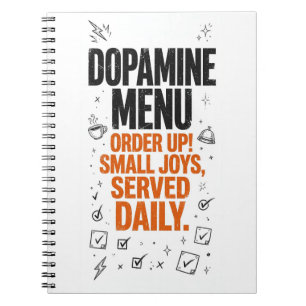 Rolig ADHD-journal med dopaminmeny Anteckningsbok