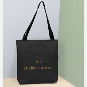 Rolig ADHD Lyx Monogram – Elegant Anpassat Namn  Tygkasse