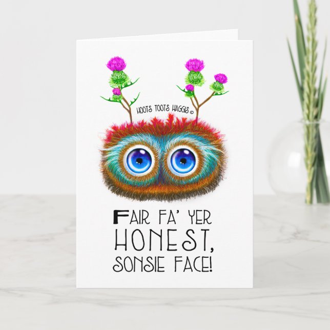 Rolig adress till en Haggis Tack Kort (Framsida)