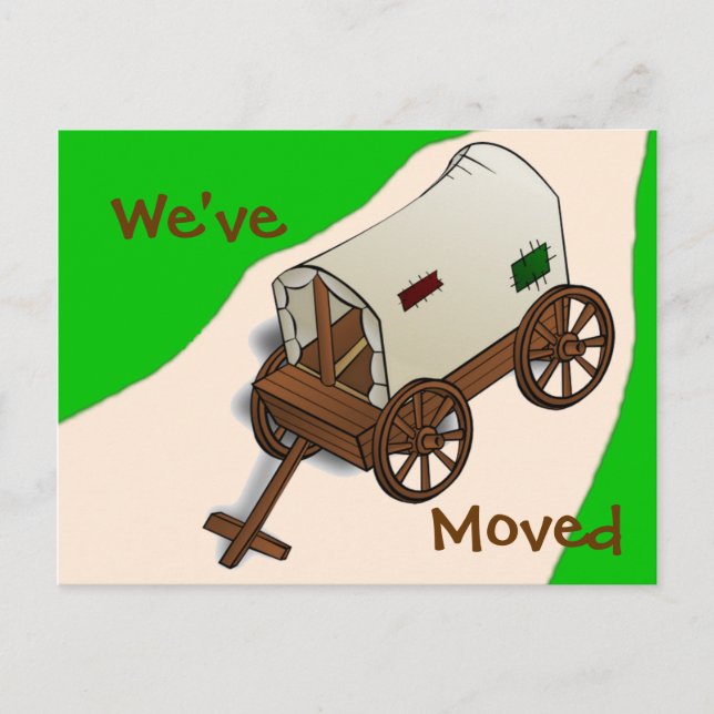 Rolig adressändringspostkort meddelande vykort (Framsida)