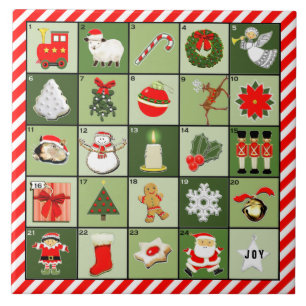 Rolig adventskalender kakelplatta