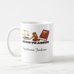 Rölig advokat född för att argumentera kaffemugg