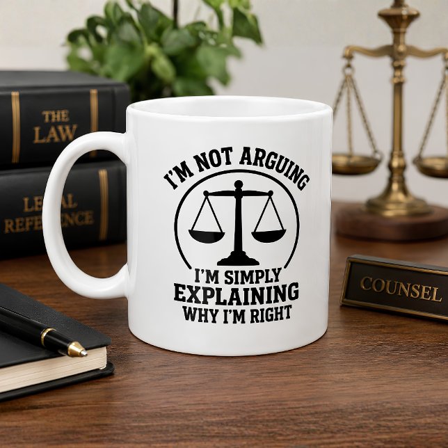 Rolig advokat Jag argumenterar inte Advokat  Kaffemugg (Skapare uppladdad)