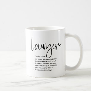 Rolig advokatdefinition modern skrift kaffemugg