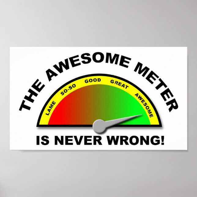 Rolig Affisch Awesome Meter (Framsidan)