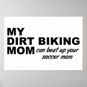 Rolig affisch för dirt bike-mamma