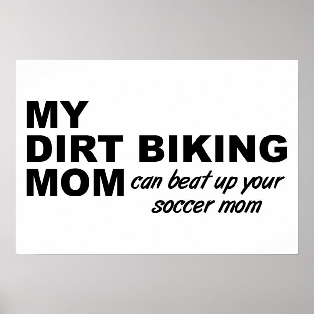 Rolig affisch för dirt bike-mamma (Framsidan)