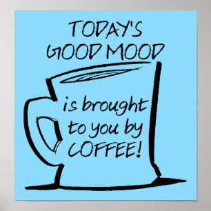 Rolig affisch för Good Mood Coffee