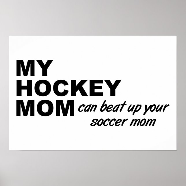 Rolig Affisch För Hockeymamma (Framsidan)