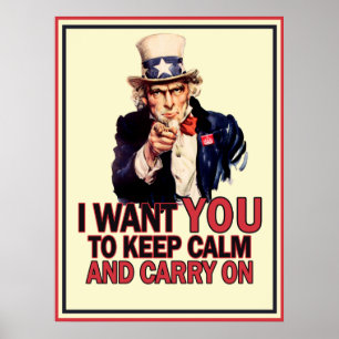 Rolig affisch för Uncle Sam