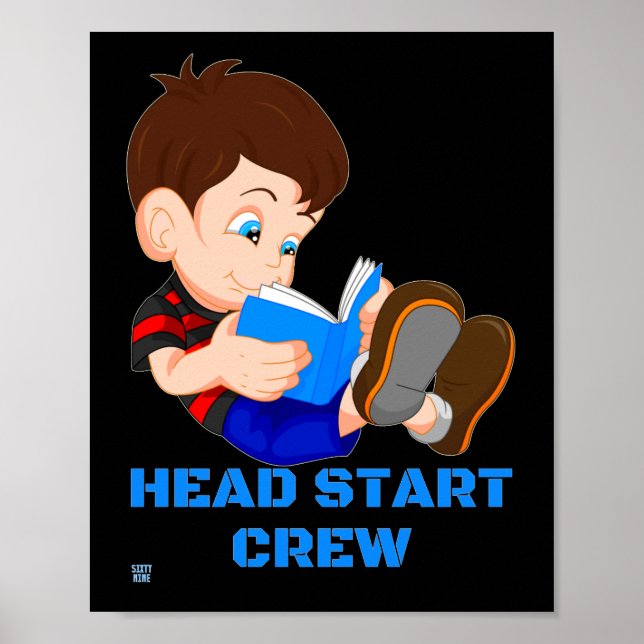 rolig affisch "HEAD START CREW" (Framsidan)