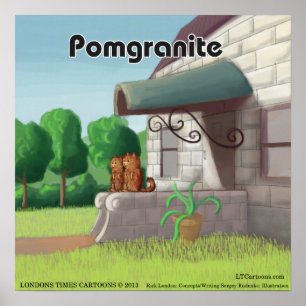 Rolig affisch med pomeranian på granit (PomGranite
