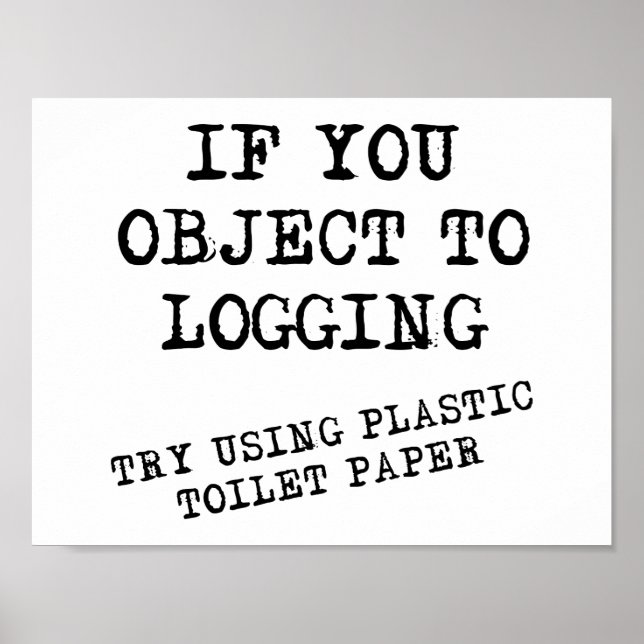 Rolig affisch om plasttoalettpapper (Framsidan)