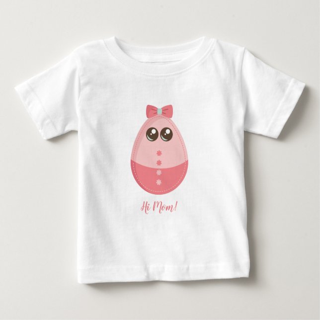 Rolig Ägg Hej Pappa T Shirt (Framsida)
