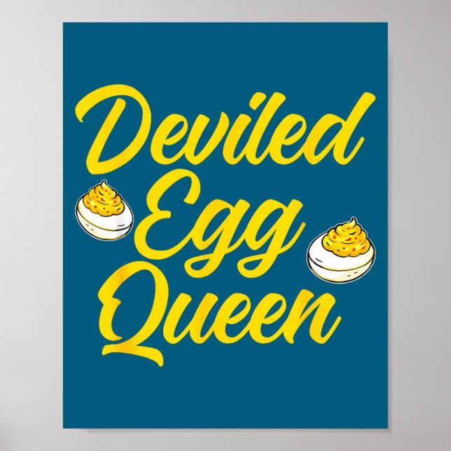Rolig Äggdrottning Retro Kök Poster (Framsidan)