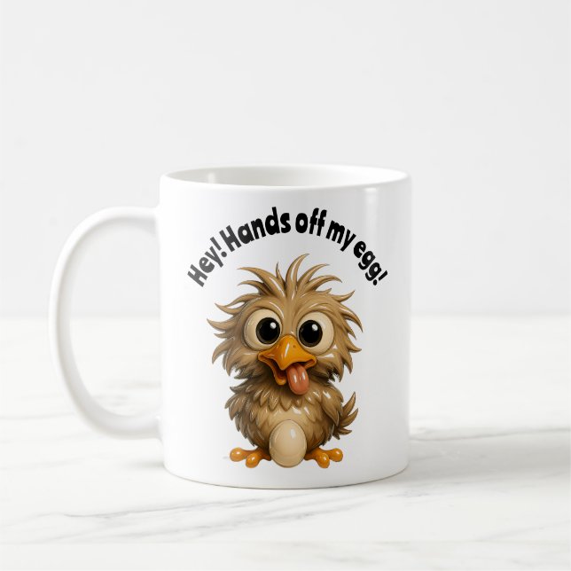 Rolig Äggförsvarare  Kaffemugg (Vänster)
