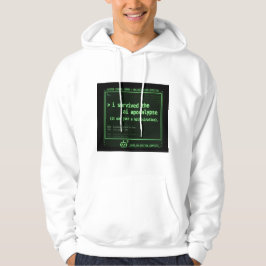 Rolig AI Apokalyps Överlevande Hallucination Tekni Hoodie