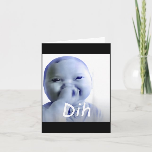 Rolig Ai Baby Dih Meme Brainrot Kort (Framsida)