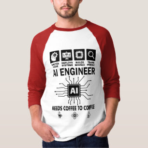 Rolig AI-ingenjör Artificiell intelligens Teknik T Shirt